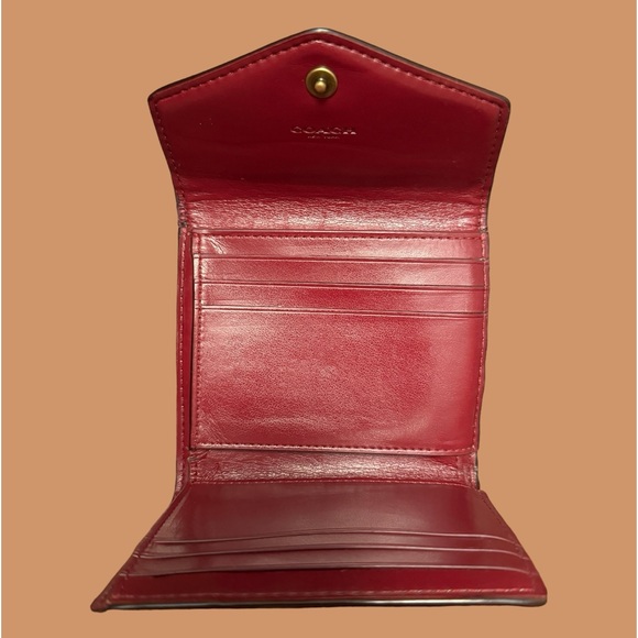 Rare COACH Signature Canvas Floral Compact Wallet - Picture 5 of 13